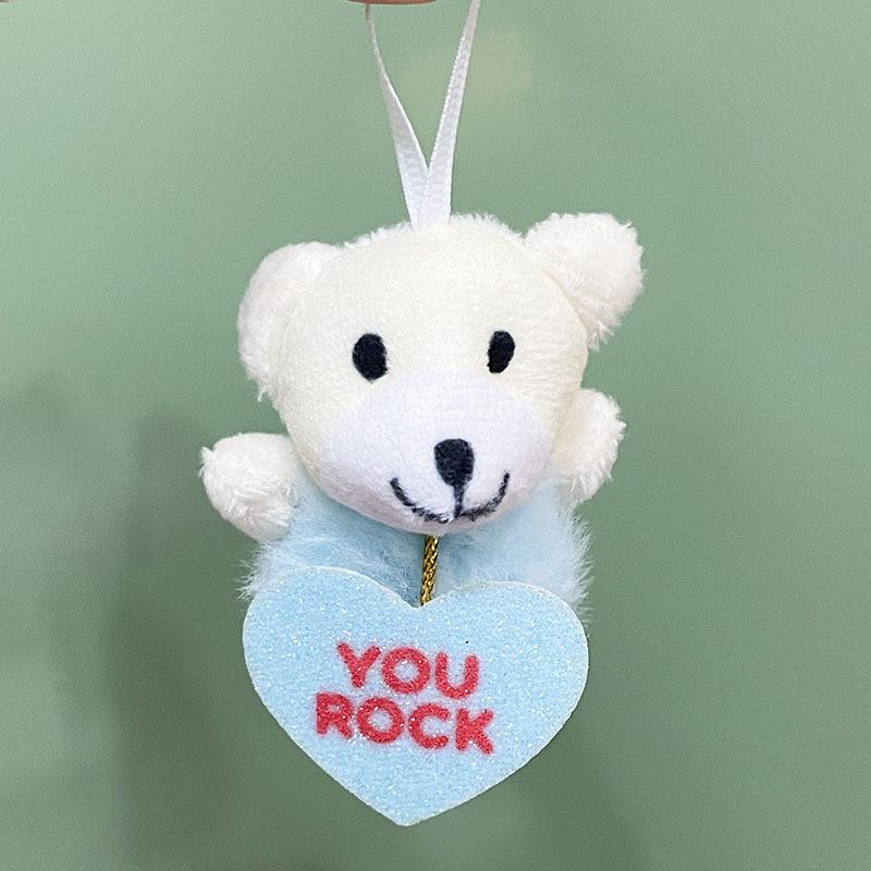 Cartoon Panda Easter Animal Plush Toys Heart Style Pendant Decorations Gift