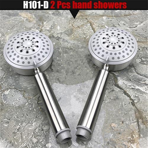 Bathroom Brushed Water-saving Hand Shower Head Stainless Steel 5 Function Hand-held Shower Head Bathroom Shower Accessories