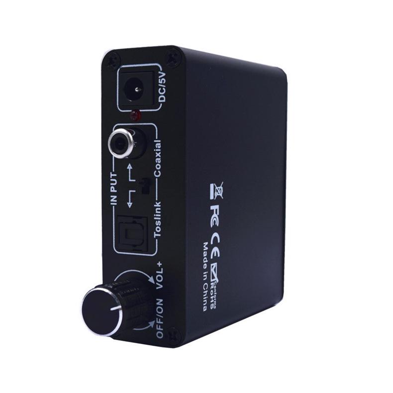 Digital Optical To 5.1 Channel Audio Converter with Adjustable 3.5mm Output