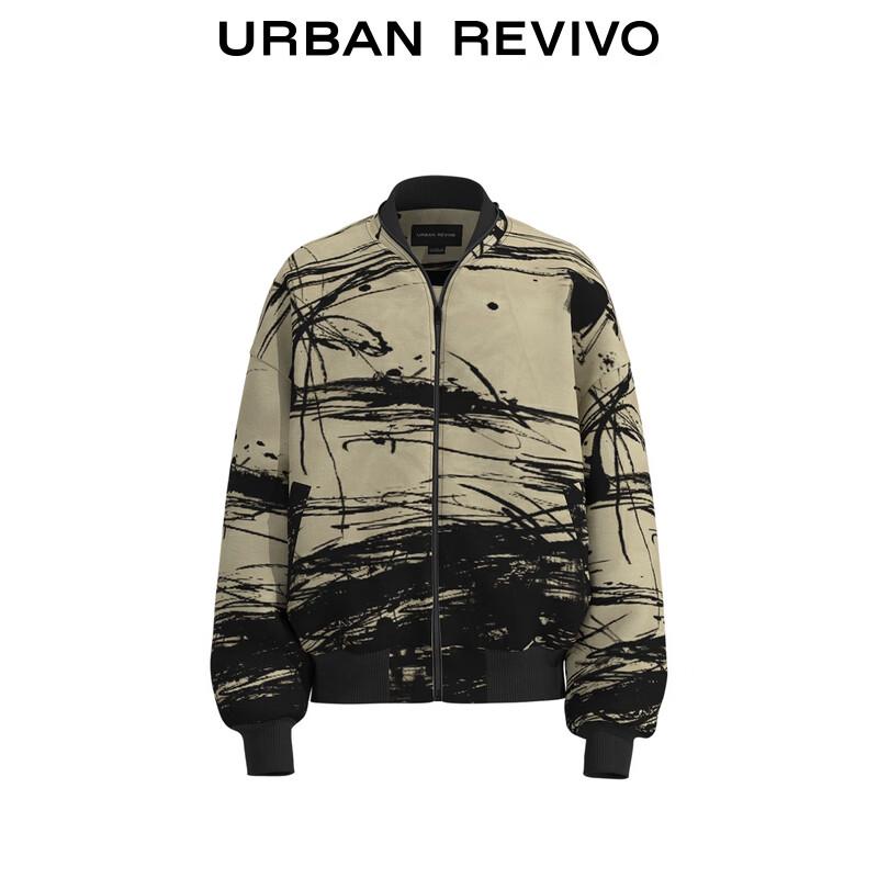 UR Men's Artistic Print Loose Cotton Jacket
