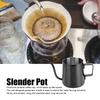 240ml 304 Stainless Steel Slender Pot   Manual Coffee Kettle for Home Restaurant