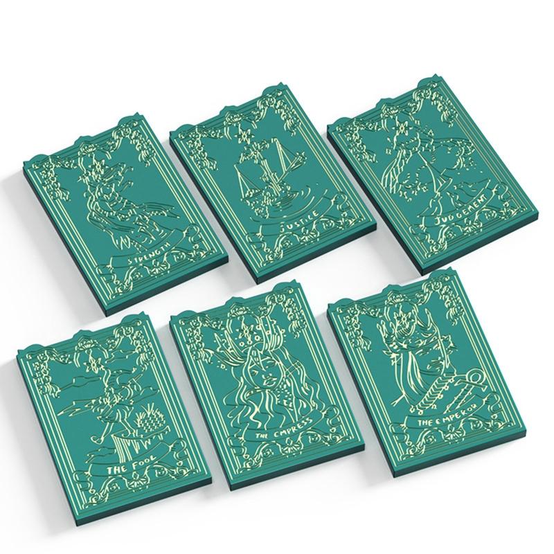 6 Sheets/24 Sheets Taluo Card Silicone Molds for Resin Casting Epoxy Molds for DIY Personalized Taluo Card Games Jewelry