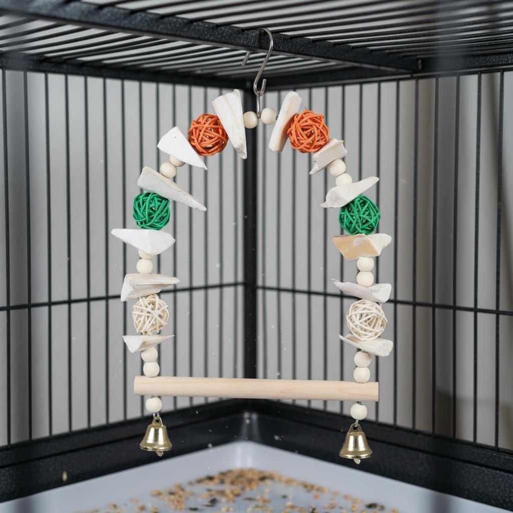 Parrot Enclosure Toy Calcium Support Bird Gnaw Toy Pet Supply Gnaw Resistant Exercise and Play for Aviary