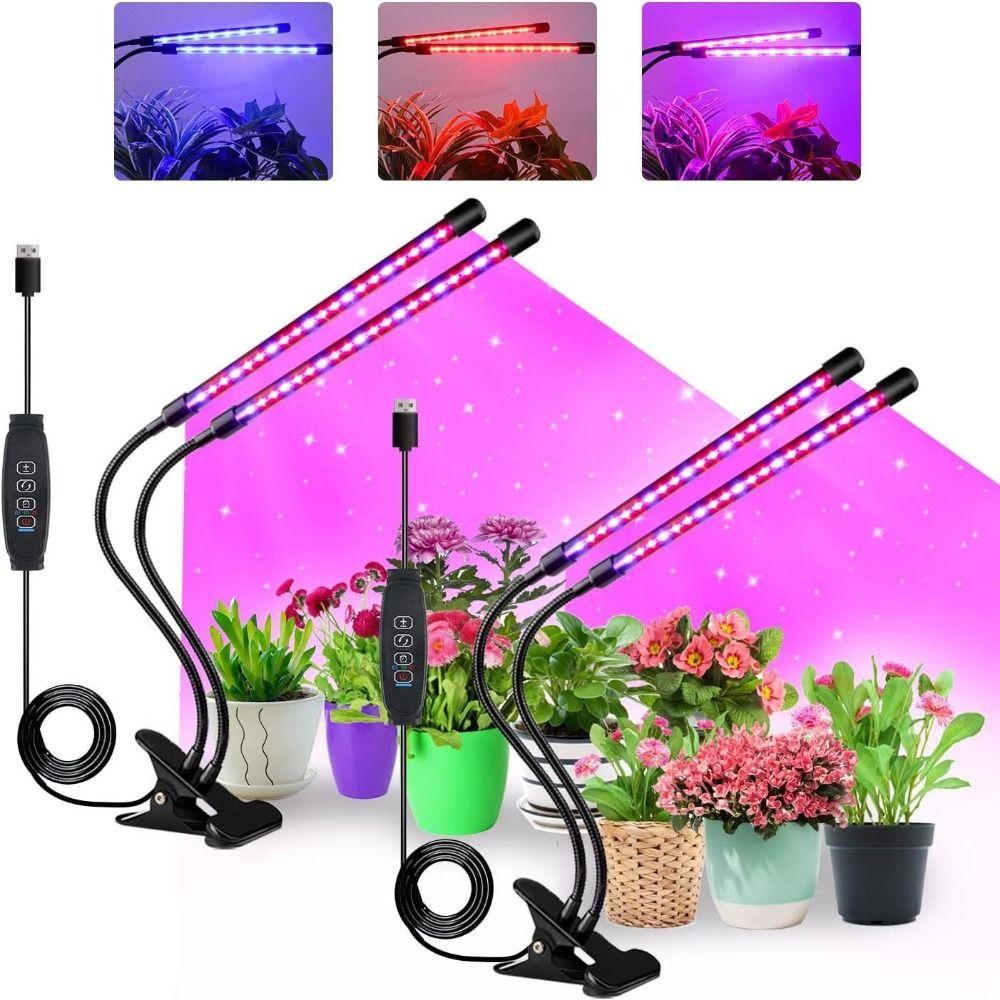 USB LED Plant Lights 2/3/4 Heads Potted Plant Lamp Hydroponic Lights  UV Hydroponics