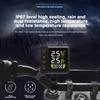 Motorcycle TPMS Tire Pressure Monitors Temperature Monitoring Alarm System Clock With 2 External Sensors QC3.0 USB Fast Charging