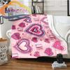 Love-miss You-gift for Girlfriend Fluffy Blanket Flannel Warmth Soft Plush Sofa I Love You Heart Pattern Blanket Tourist