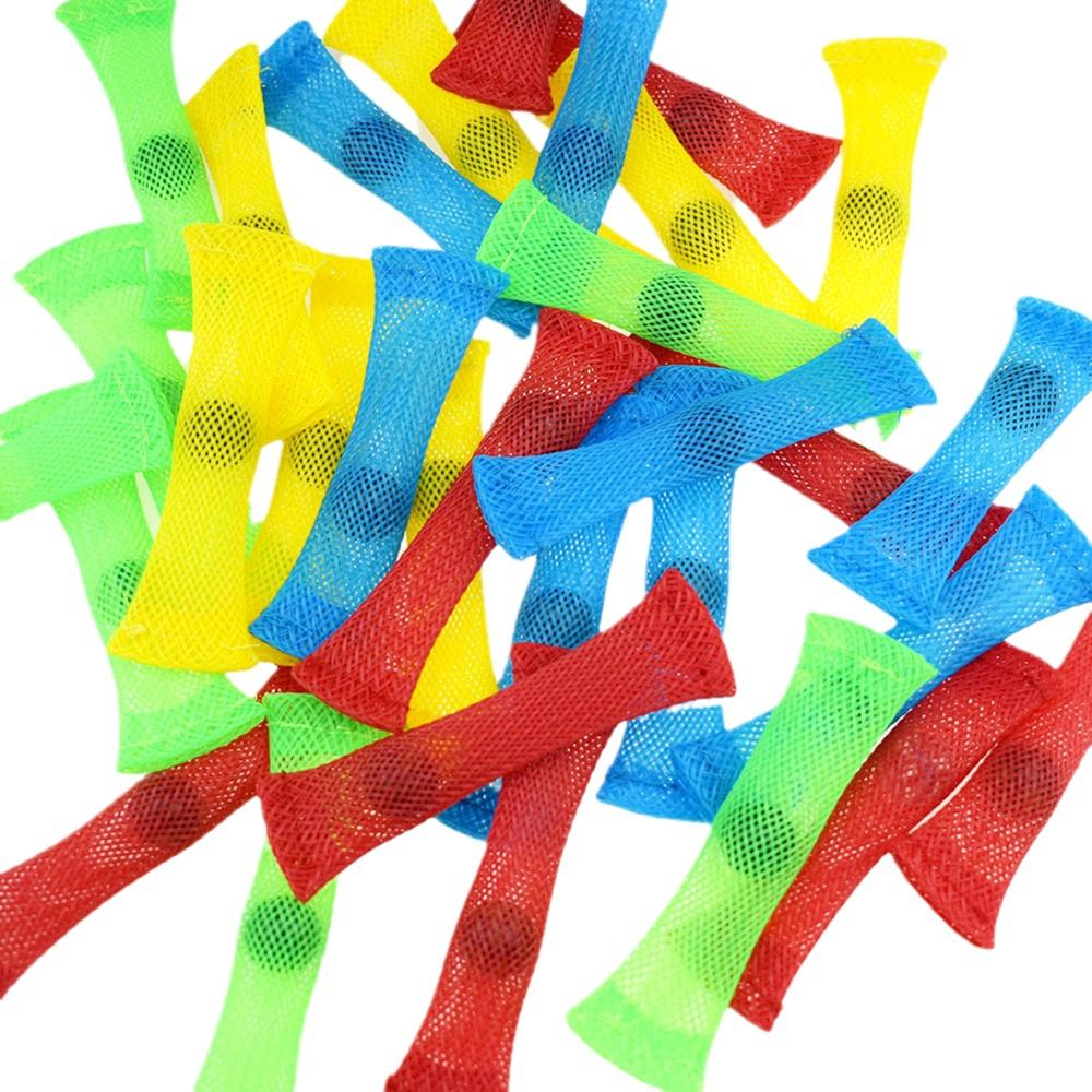 Sensory Toys Marbles Ball Autism ADHD Anxiety Therapy Toys EDC Stress Relief Hand Fidget Toys Braided Mesh Easy Bend With Marble