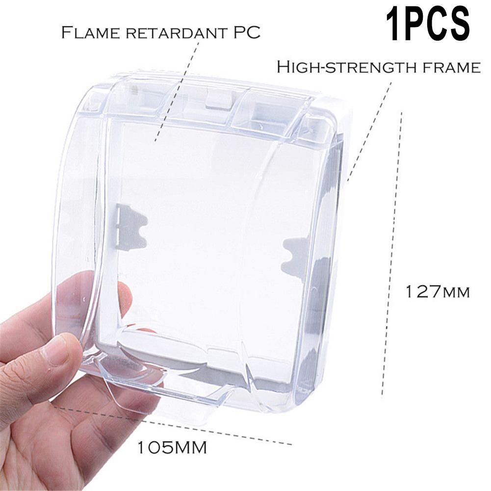 1 szt. Wodoodporna Puszka Pokrywa na Przełącznik Gniazdko Ścienne Dzwonek Pokrywa z Klapką