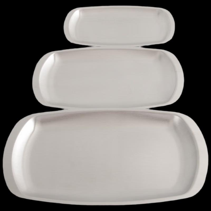 Korean Style Stainless Steel Serving Plate