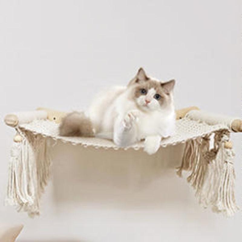 

Cat Bed Mat Cat Climbing Hammock Cotton Cat Bed House Wall Hanging Kitten Nest Kitten Climbing Frame Aerial Pet Accessories