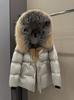 Deep winter thickened warm goose down jacket medium and long women's oversized natural real raccoon fur collar high-end jacket