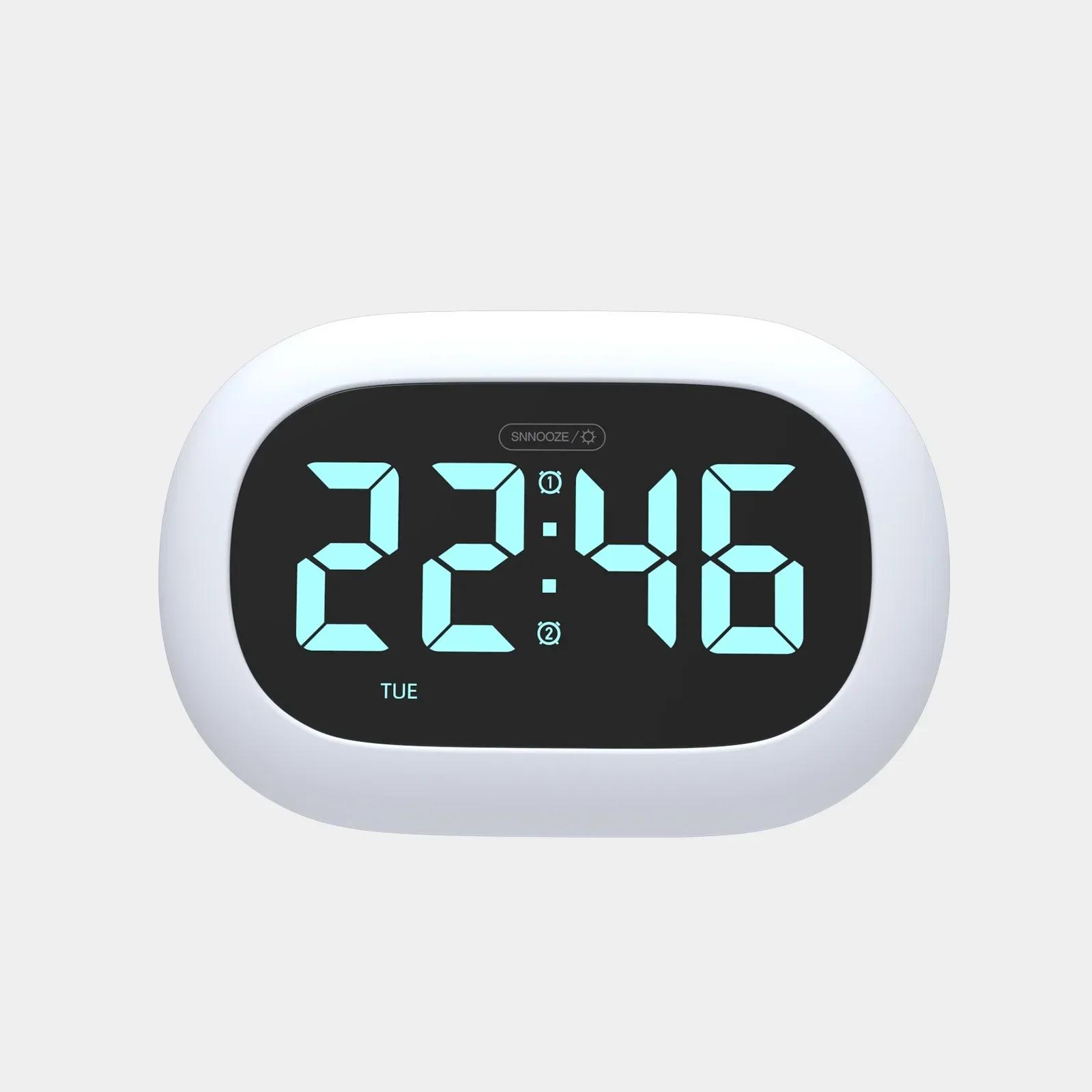 

Новый многофункциональный студенческий будильник с цветной подсветкой, RGB-подсветкой, ночником и несколькими будильниками белый