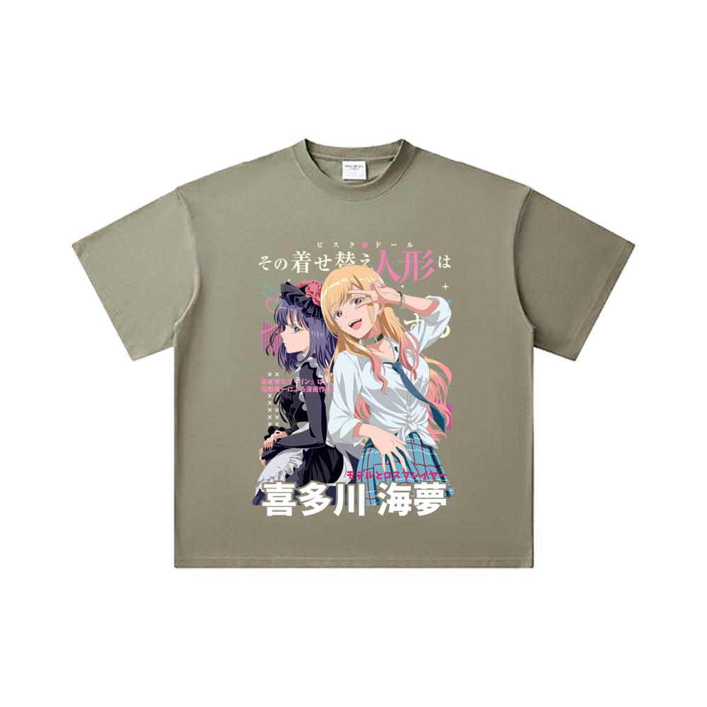 260 GSM Double Yarn 32 Count 100% Cotton My Dress Up Darling V1 Print Unisex Heavy Cotton T Shirt