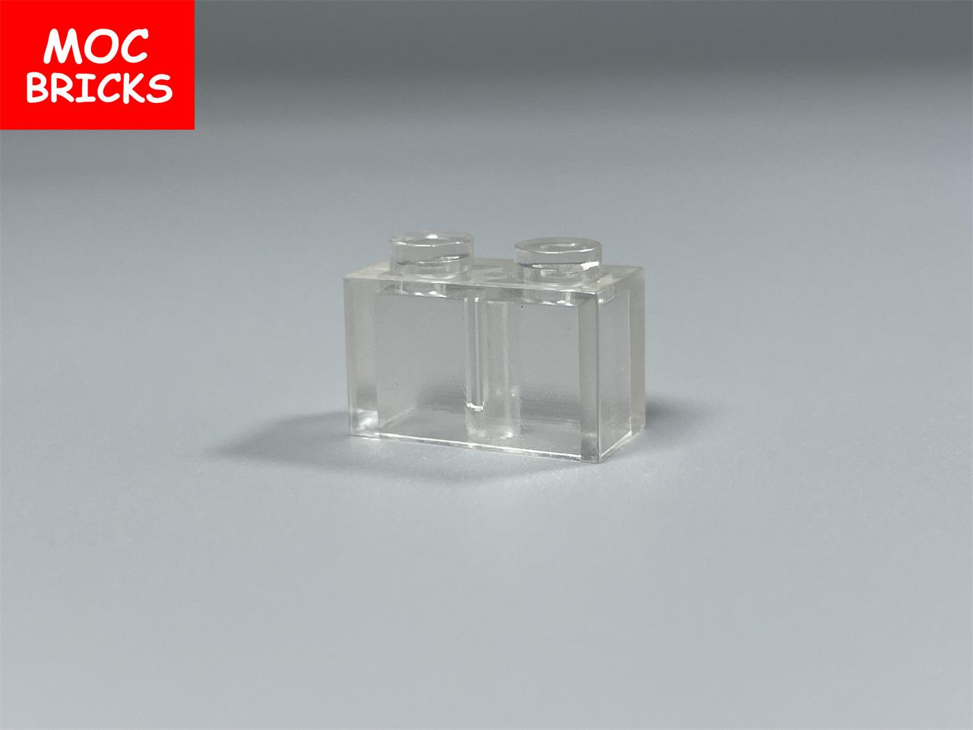 

50pcs / lot MY OWN CREATION Blocks Brick 1x2 Transparent 3004 3065 35743 City House Miniature Learning Building Blocks Playthings Children Gifts