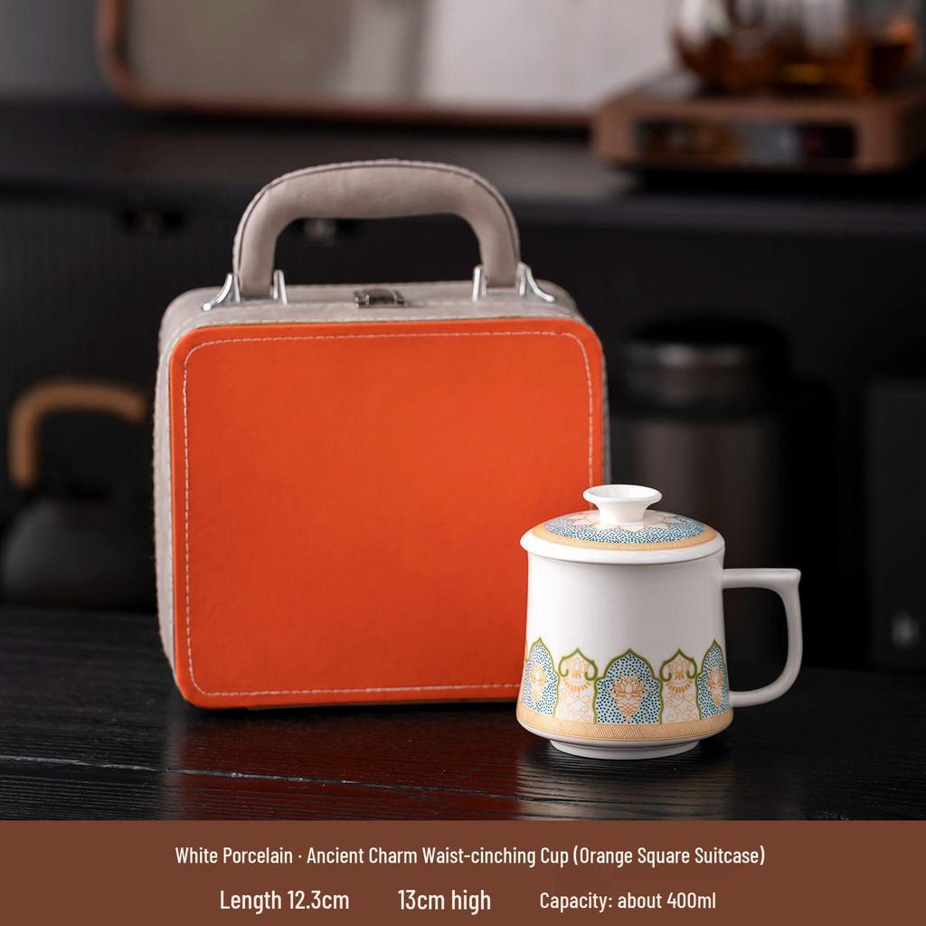 Chinese Style Solo Tea Cup with Lid – Personal Gift Box Set