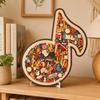 Musical Note Shape Wooden Jigsaw Puzzle Instrument Print Instrument Puzzle  Table Decor
