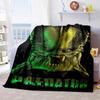 1PC Predator Alien Warrior Plush Blanket Soft Comfortable All Seasons Suitable Sofa Office Travel Home Gift Idea