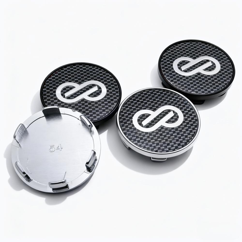 4pcs 54MM 49MM Car Wheel Center Caps With ENKEI Logo Emblem Badge Wheel Rim Hubcap Hub Center Dust Cover Replace Car Accessories