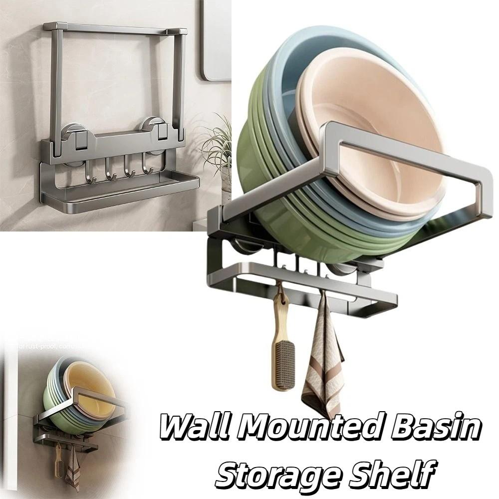 Telescopic Punch-Free Washbasin Storage Rack Wall Mounted No Drill Basin Holder Bathroom