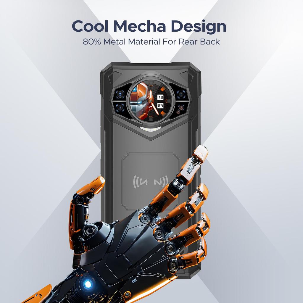 DOOGEE S200 X Odolný Smartphone 5G, 32GB+512GB(2TB), 1,32'' AMOLED zadní displej, 10100 mAh/33 W, 100 MP + 20 MP, 6,72'' FHD+ 120 Hz