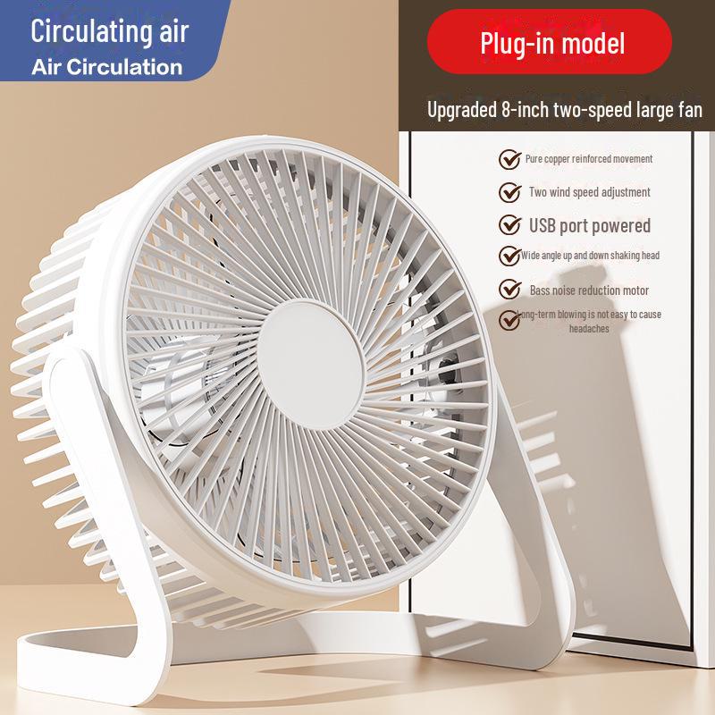 Benutzerdefinierter leiser USB-Desktop-Lüfter: 5, 6, 8 Zoll Optionen für Studenten und Büros