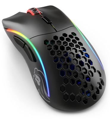 Glorious Model D Wireless Gaming 6 Programmable DPI Wireless Gaming Mouse Mouse, Ergonomic, Illuminated, Buttons, 12, Black, Compact, (67g)