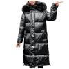 Women Winter Warm  Hooded Thick Warm Slim Jacket Long Overcoat Coat