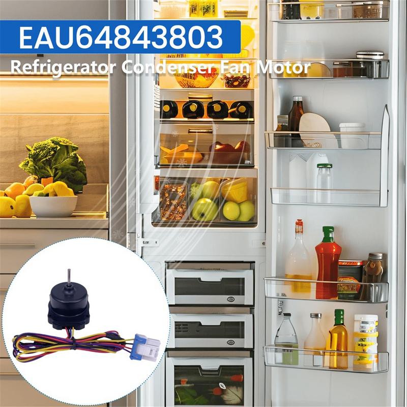 EAU64843803 Condenser Fan Motor Assembly for Refrigerator Evaporator Fan Motor Replace Z40E12MS1A0-57K06 DC 12V 1A-T33C