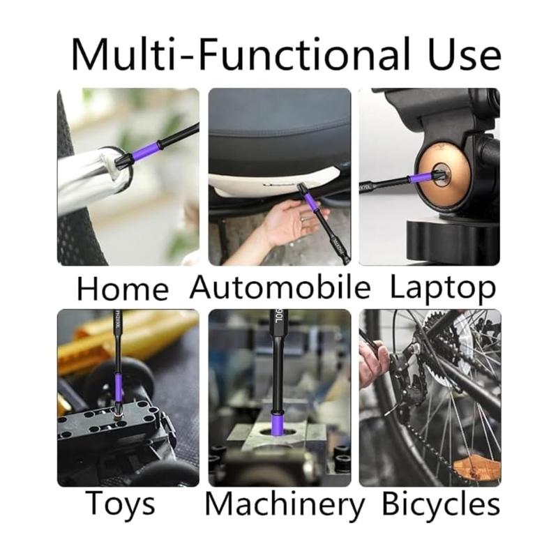 6Pieces Magnetic Non-Slip Drill Bit Portable Magnetic Bit Set Shockproof PH2 Impact Driver Bit Set Magnetic Head