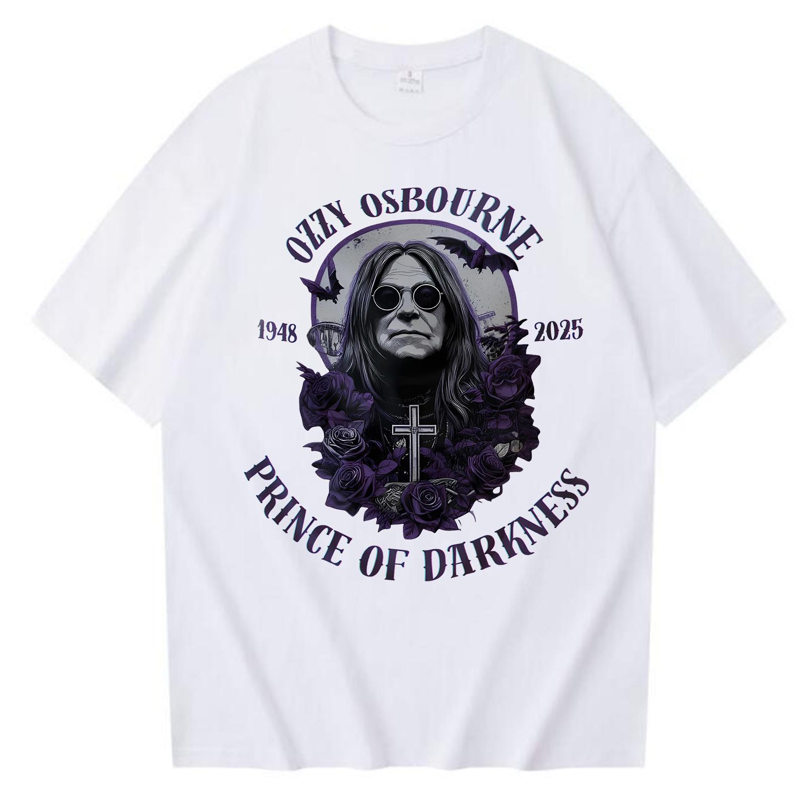 Ozzy Osbourne RIP 2026 T Shirt Tees Unisex Unisex Ozzy Osbourne Rock Legend Memorial Gift Tee Short Sleeve Cotton Clothes Tops S