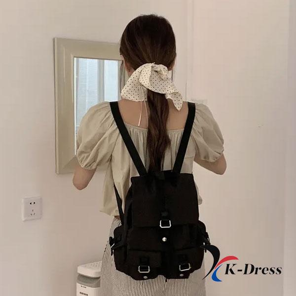 Ryggsäck med dragsko för laptop och iPad, Bärrem, Nylon, Enkel ficka