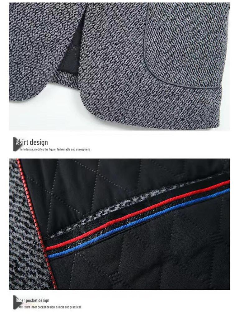 Men's Fleece-Lined Chenille Jacket for Autumn/Winter