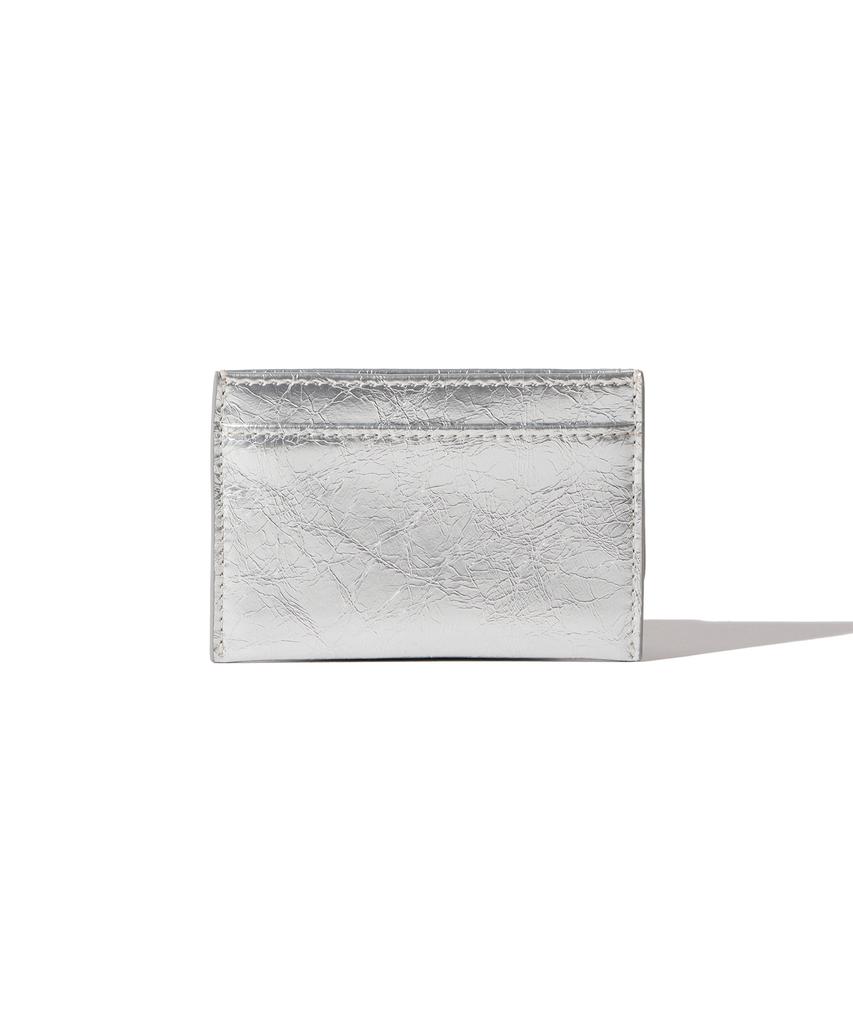 Lemasque Dot Saddle Slim Mini Transit Card Holder Silver