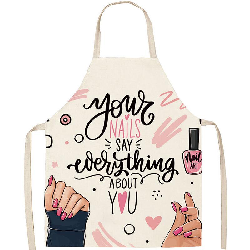 

Лак для ногтей Помада Кухня красоты Женский фартук Домашняя уборка Лен Сарафан Салон Домашняя кулинария Выпечка Взрослый нагрудник as the picture