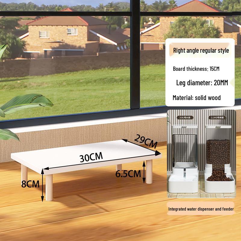 Automatic Adjustable Height Cat Feeder Bowl Stand with Neck Protection