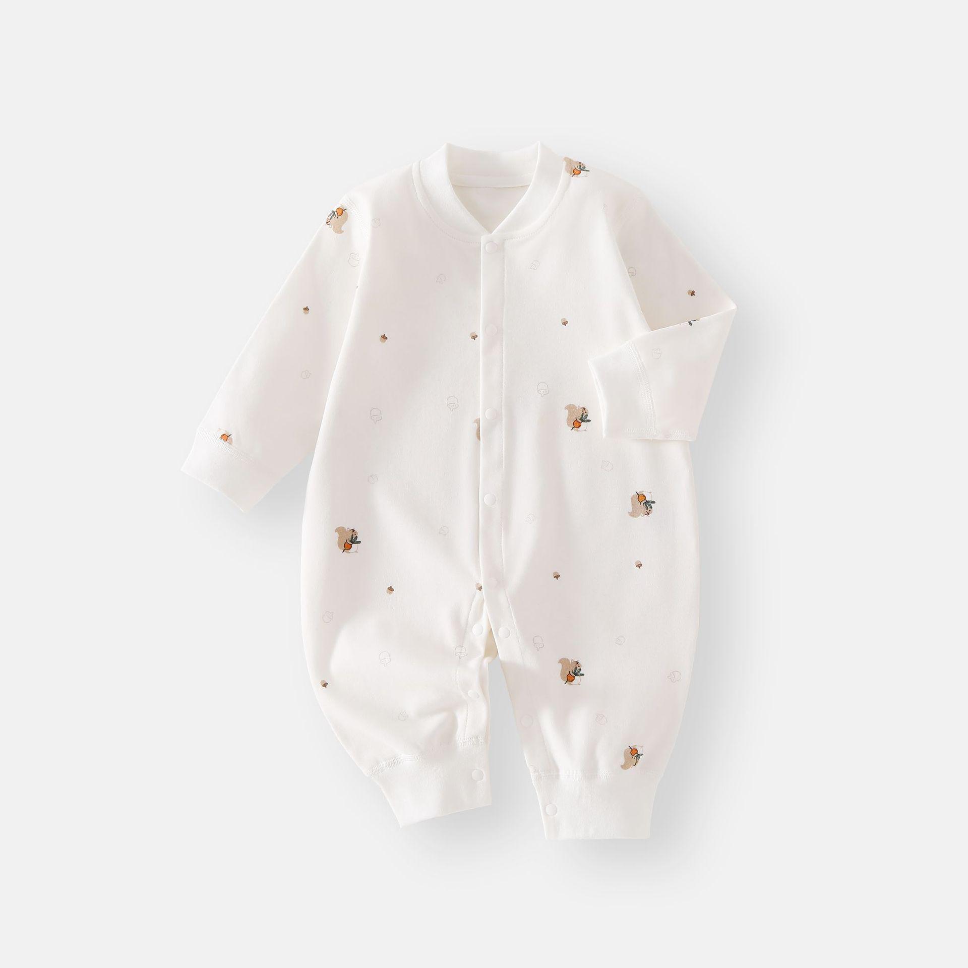 Unisex Infant Cotton Long Sleeve Two-Piece Bodysuit & Romper Set 73 cm