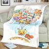 Pokémon Print Flannel Blanket for Bedrooms, Sofas, Beds, Chairs, Picnics, Travel  Warm  Comfortable-kwq173