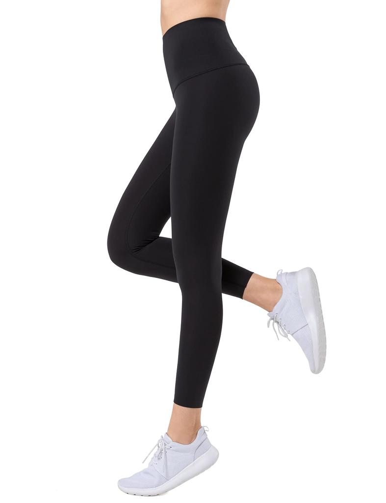 Yvette Compression Yoga Training Breathable Leggings for Long Size XL Women's High-Waisted Pants, Tights, Running, Length, Black,