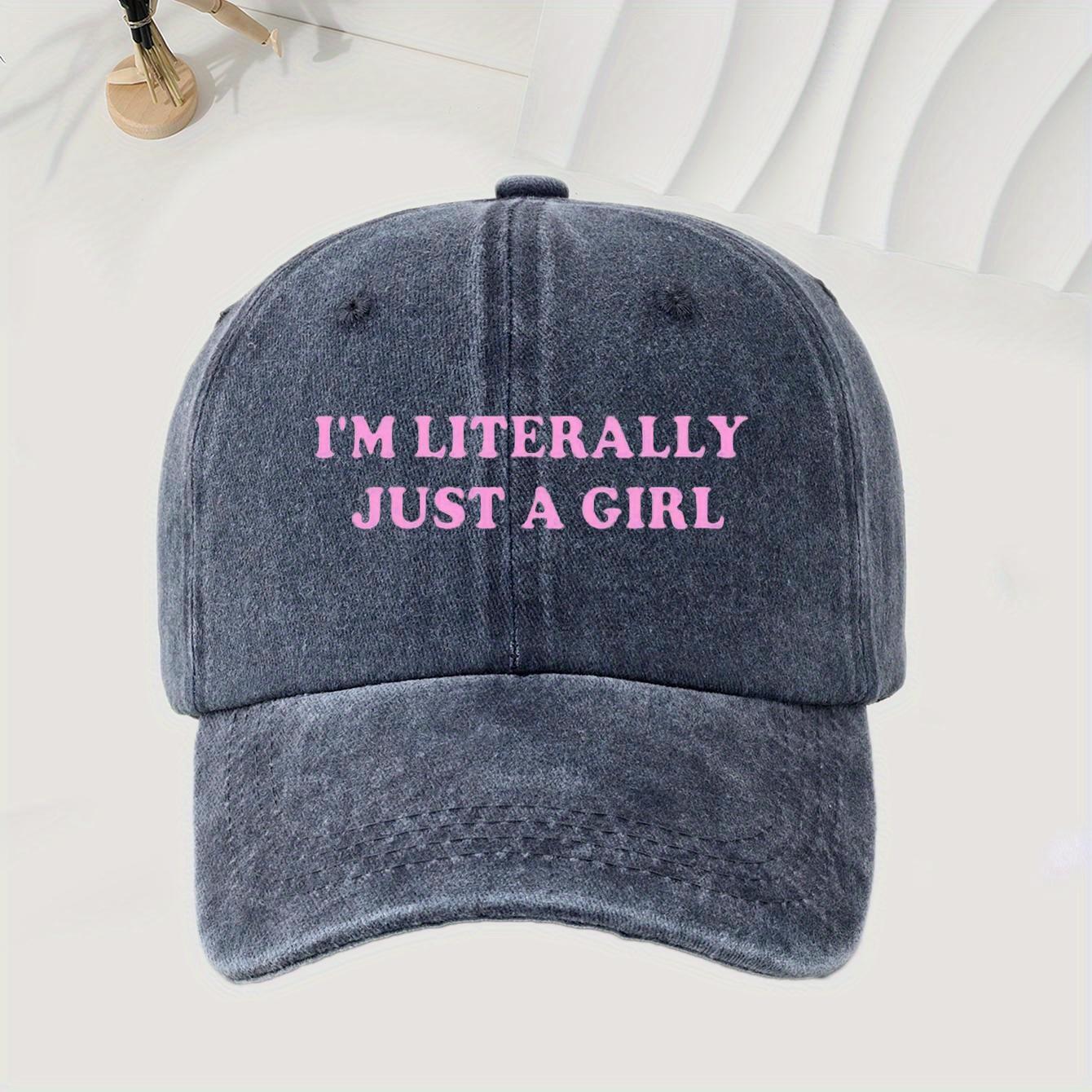 

Baseball cap breathable bold pink text print suitable for outdoor activities and casual wear for men and women темно-синього кольору