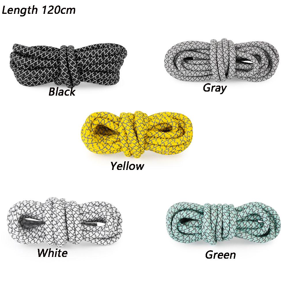1Pair 120cm Polyester Round Fluorescent Sport Shoelaces Sneaker Shoestrings Shoe Rope Shoes Lace