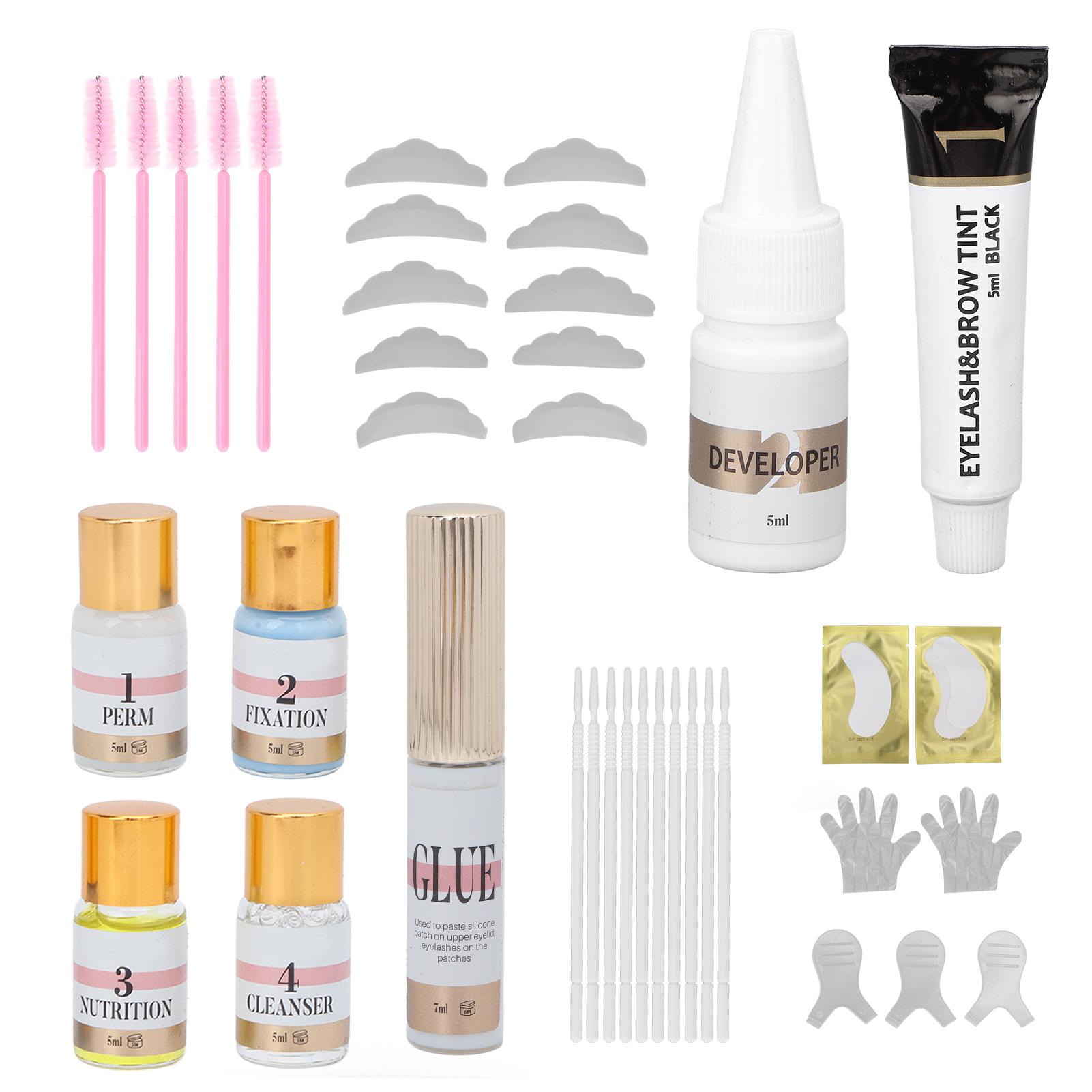 3 in 1 Gentle Eyebrow Tint Perm Eyelash Lift Tint Kit Semi Permanent Curling Eyelash Set