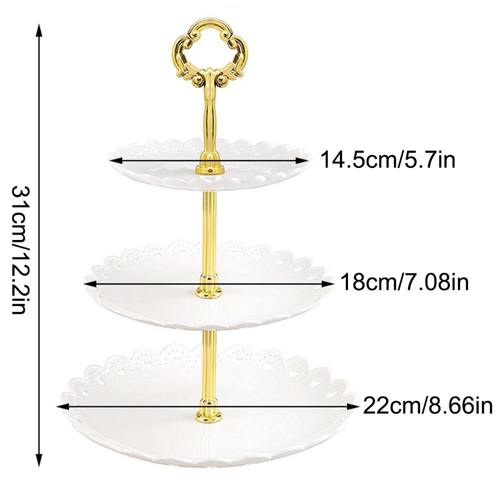Ovoce Podnos Evropský Dezertní Stůl Ovoce Podnos Třípatrový Stojan na Dort Stojan na Dim Sum Podnos na Sušené Ovoce
