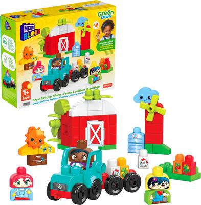 Mega Bloks Green Town Bee and Farm Tractor Set (51 Pieces) for Ages 1 and Up (HDL07)