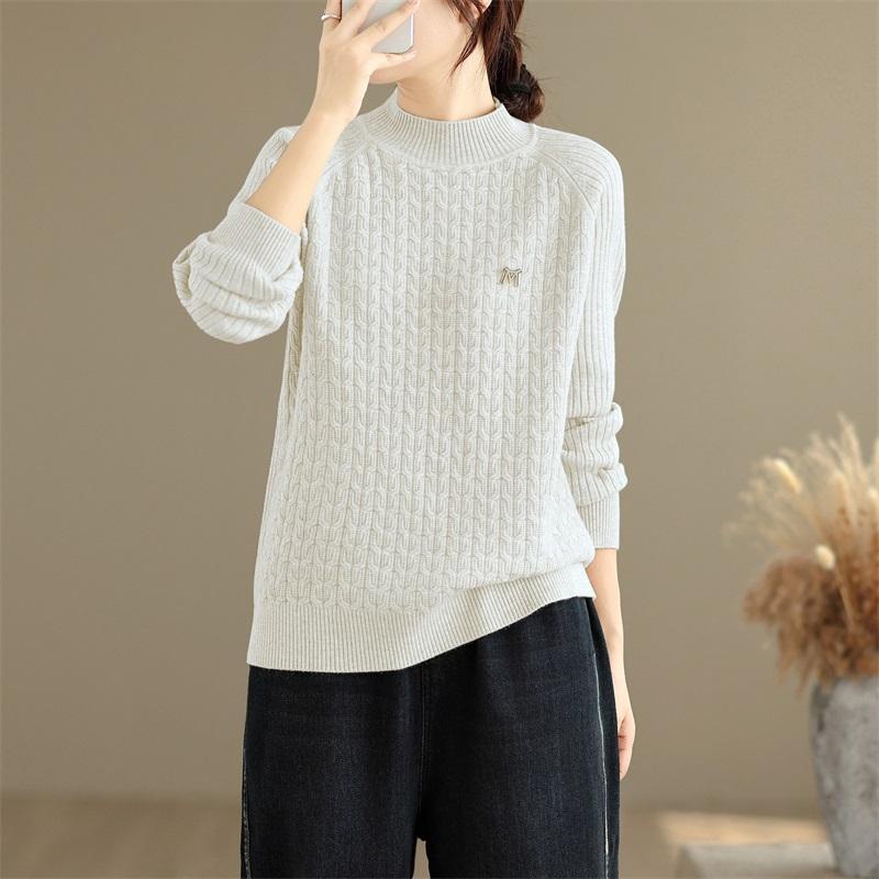 Pull-over tricoté décontracté oversize vintage printemps automne hiver pulls femmes