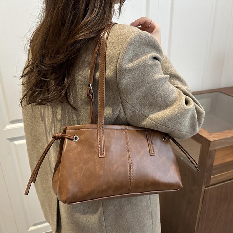 Vielseitige Handtasche aus weichem PU-Leder, quadratisch, Vintage-Damen-Schultertasche, klassisches Luxusdesign, Reißverschluss, Unterarmtasche, Tote