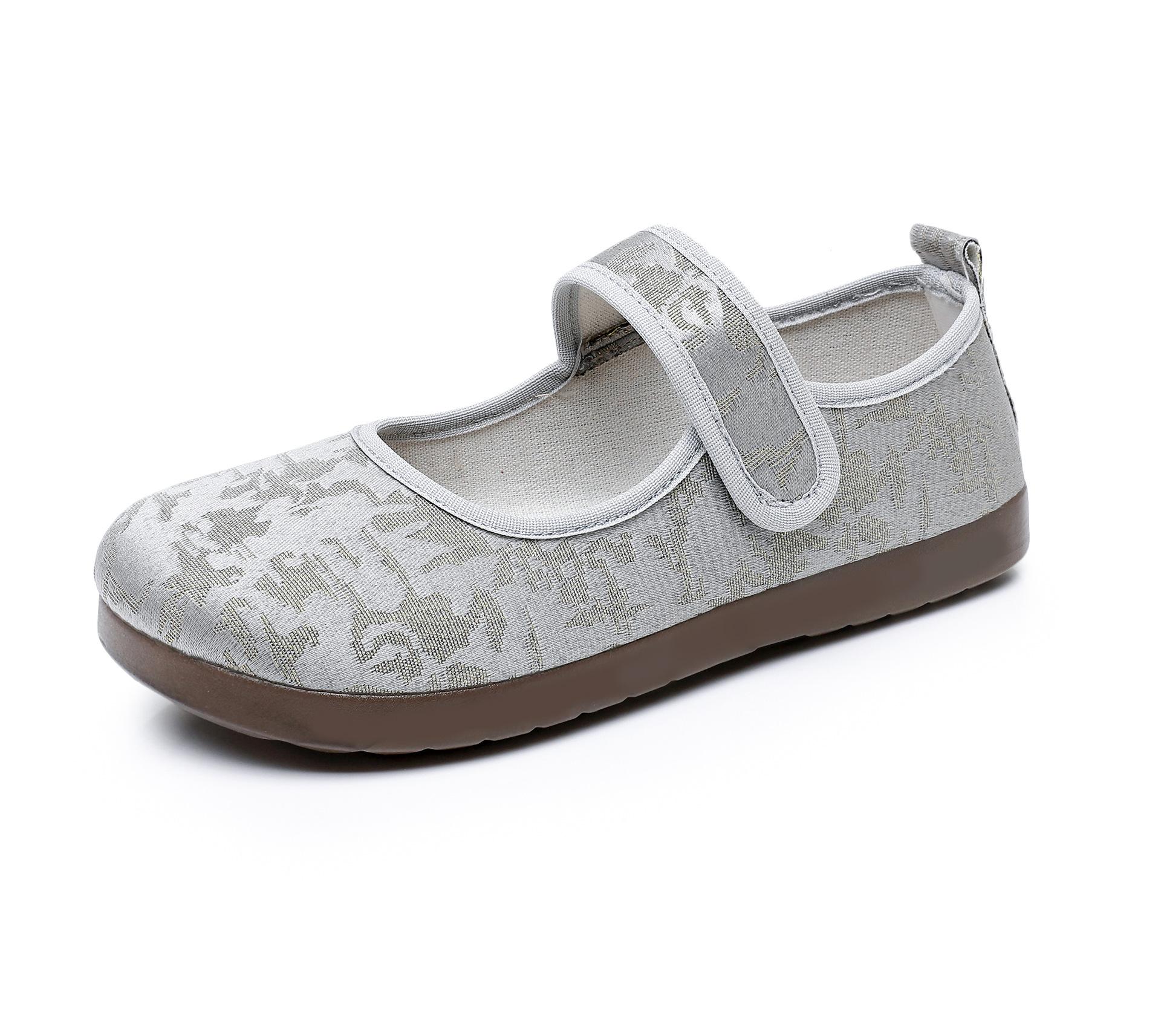 

Туфли женские 2025 весна-лето новая мода повседневная ретро Великолепные ленивые туфли дышащие нескользящие износостойкие одинарные туфли женские 35 серый