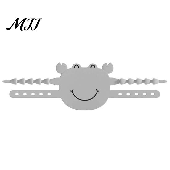 Impact Absorbing Pad Silicone Door Latch Silencer, 5-Position Adjustable Lock Buffer Cover, Cartoon Flexible Guard Crab Soft Slam Stopper for Bedroom