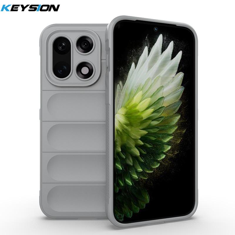 KEYSION Heavy Duty Shockproof Matte Phone Case for OnePlus 15 5G Anti-skid Soft Silicone Phone Back Cover for One Plus 1+15