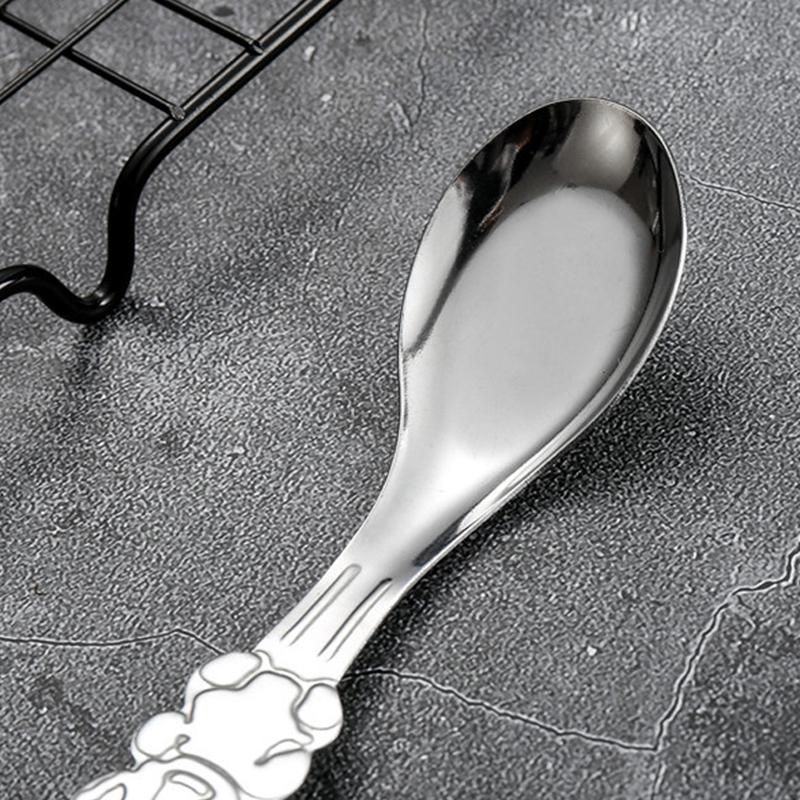 Nerezová ocel kreativní roztomilá koala zmrzlina dezert ovoce kopeček s plochým dnem lžíce na kávu a čaj nádobí lžíce