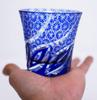 Ase Shinzo Shop Kiriko Glass Rocks 9085BU Tumbler, Glass, Tokimeki, 250ml, Blue,